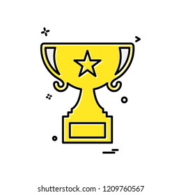 Trophy icon design vector