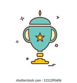 Trophy icon design vector