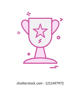 Trophy icon design vector