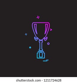Trophy icon design vector