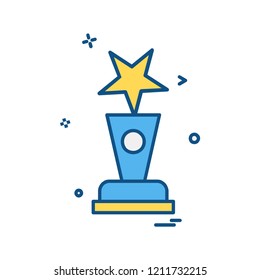 Trophy icon design vector