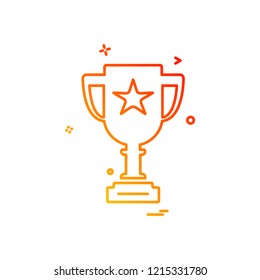 Trophy icon design vector