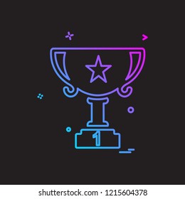 Trophy icon design vector