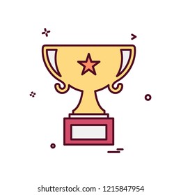 Trophy icon design vector