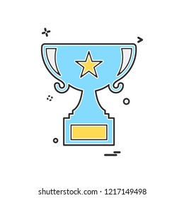 Trophy icon design vector