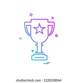 Trophy icon design vector