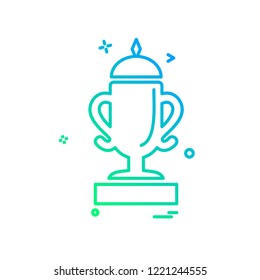 Trophy icon design vector