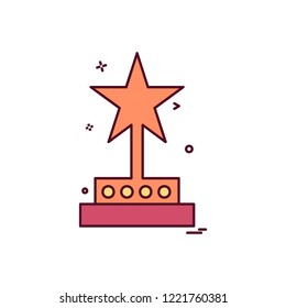 Trophy icon design vector