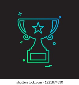 Trophy icon design vector