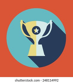 trophy icon design, vector illustration eps10 graphic 