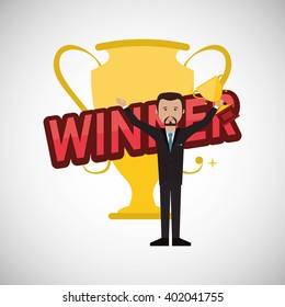 trophy icon design , vector illustration