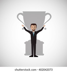 trophy icon design , vector illustration