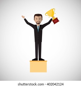 trophy icon design , vector illustration