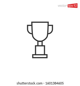Trophy Icon Design Vector Template