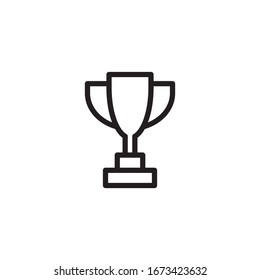 Trophy icon design vector template