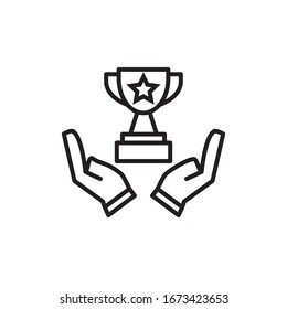 Trophy icon design vector template