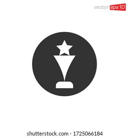 Trophy Icon Design Vector Template