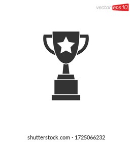 Trophy Icon Design Vector Template
