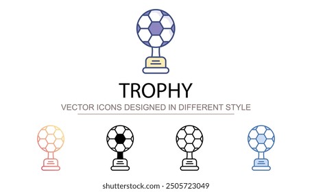 Trophy icon design with white background stock illustration