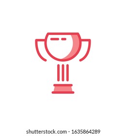 Trophy icon design, Winner first competition success sport best leadership compete and challenge theme Vector illustration