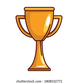 Trophy icon design, Winner first position and competition theme Vector illustration
