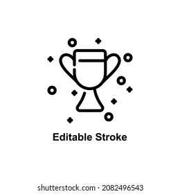 trophy icon designed in outline style in sports icon theme