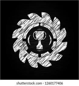 trophy icon drawn on a blackboard