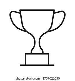 Trophy icon - First prize winner vector illustration. color editable isolated on blank background