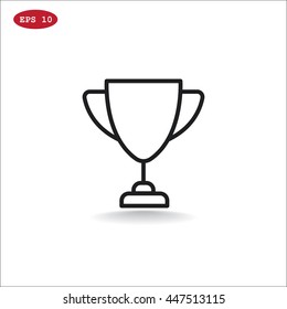  Trophy icon flat.