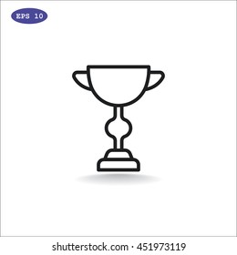  Trophy icon flat.