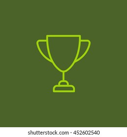  Trophy icon flat.