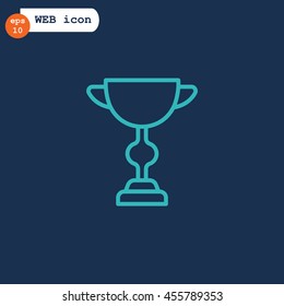  Trophy icon flat.