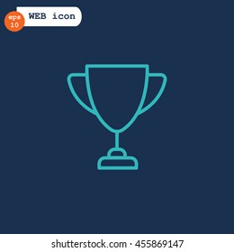  Trophy icon flat.