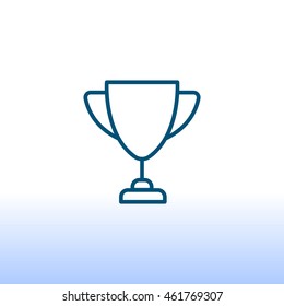  Trophy icon flat.