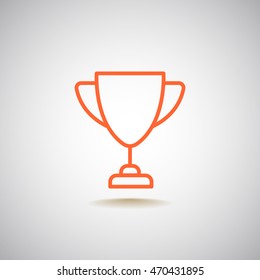  Trophy icon flat.