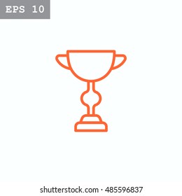  Trophy icon flat.