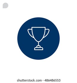 Trophy icon flat.