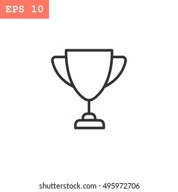  Trophy icon flat.