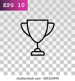  Trophy icon flat.