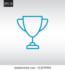  Trophy icon flat.