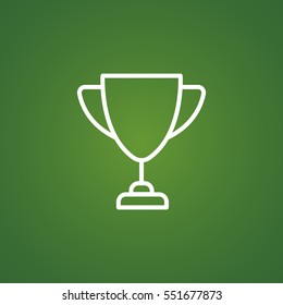  Trophy icon flat.