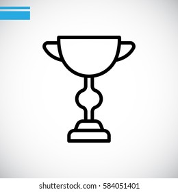  Trophy icon flat.