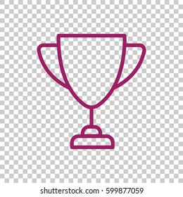  Trophy icon flat.