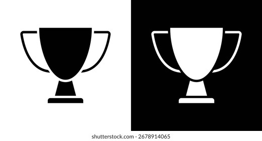 Icono de trofeo de diseño plano. Eps 10