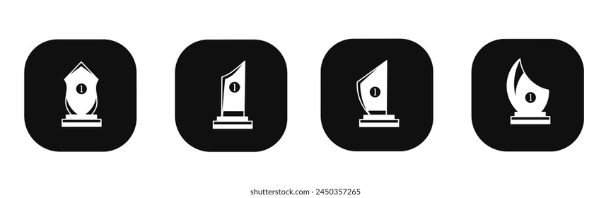 Trophy icon in flat. A trophy icon design. Stock vector.
