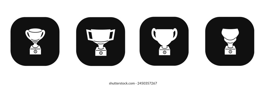 Trophy icon in flat. A trophy icon design. Stock vector.