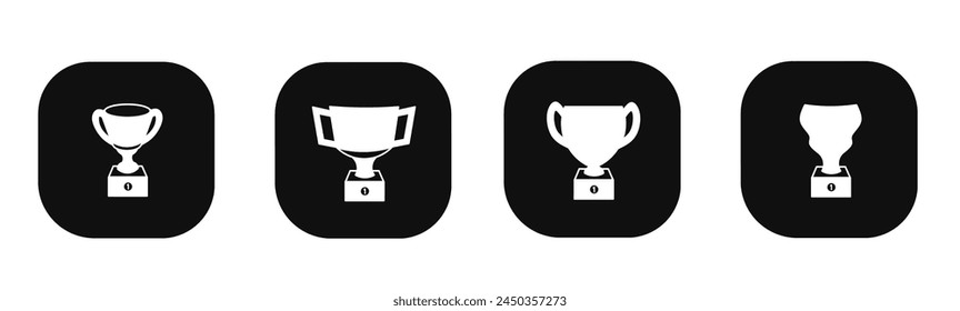 Trophy icon in flat. A trophy icon design. Stock vector.