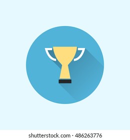 trophy icon. flat style
