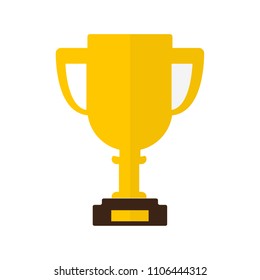 trophy icon in flat style isolated vector illustration on white transparent background