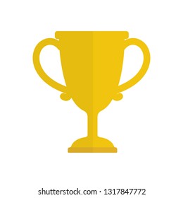 trophy icon in flat style isolated vector illustration on white transparent background